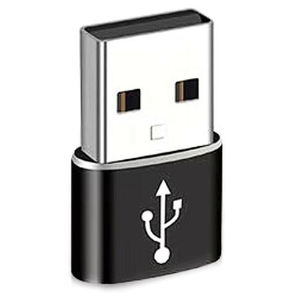 Imagem de Conversor de adaptador USB tipo C fêmea para USB macho - preto