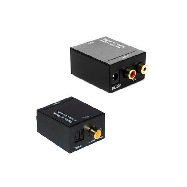 Imagem de Conversor de Áudio Digital para Analógico - Toslink óptico ou Coaxial para 2 RCA - AD0250