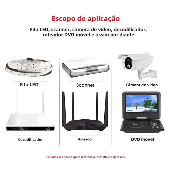 Imagem de Conversor de Fonte de Alimentação Ajustável 3-36V 2A - Adaptador DC SMPS para 110V/220V (UE)