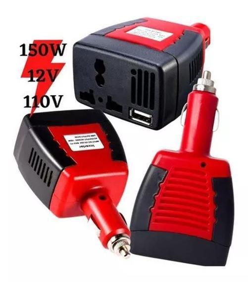 Imagem de Conversor De Tensao Carro 12V Para 110V 150W Com Tomada Usb