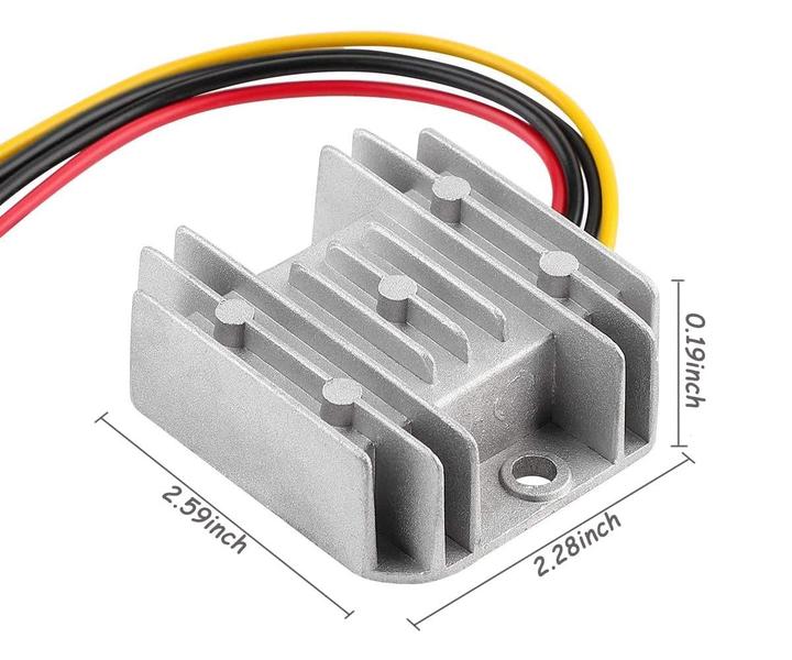 Imagem de Conversor de tensão Protooma DC 8V-40V para 12V 3A 36W Golf Cart