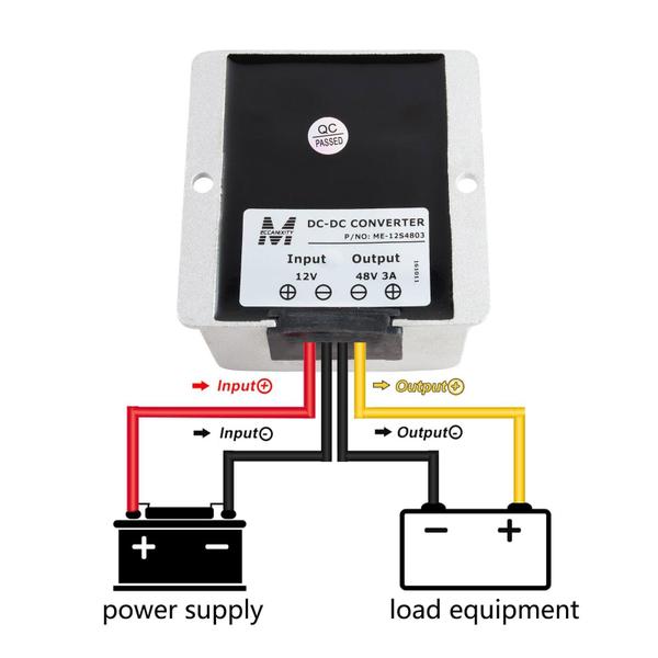 Imagem de Conversor de tensão TOP-VIGOR DC 12V a 48V 3A 144W IP68