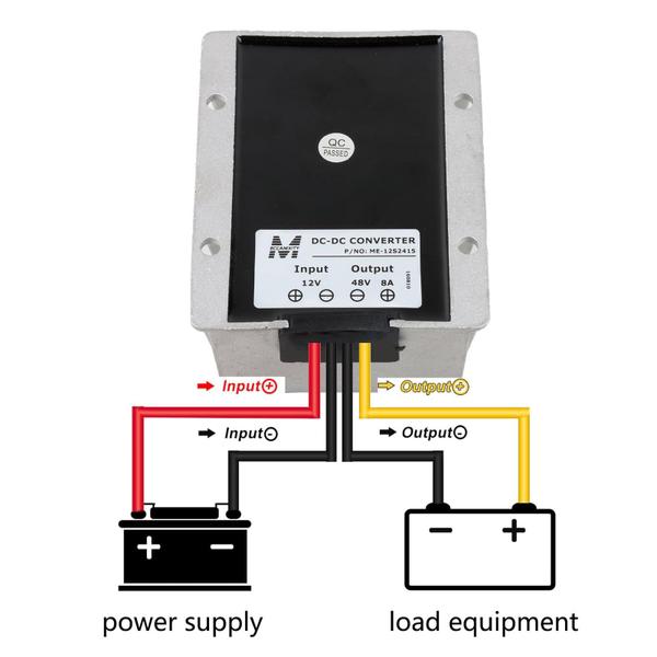 Imagem de Conversor de tensão TOP-VIGOR DC 12V a 48V 8A 384W IP68