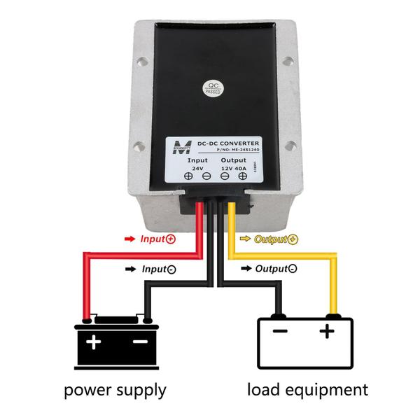 Imagem de Conversor de tensão TOP-VIGOR DC/DC 24V para 12V 40A 480W IP68