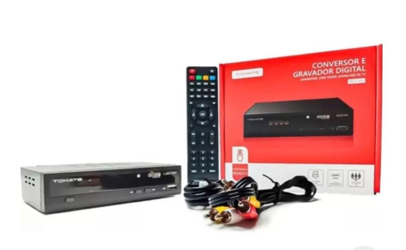 Imagem de Conversor digital TV sinal digital isdb-t set top box full HD hdmi Com Usb - Tomate