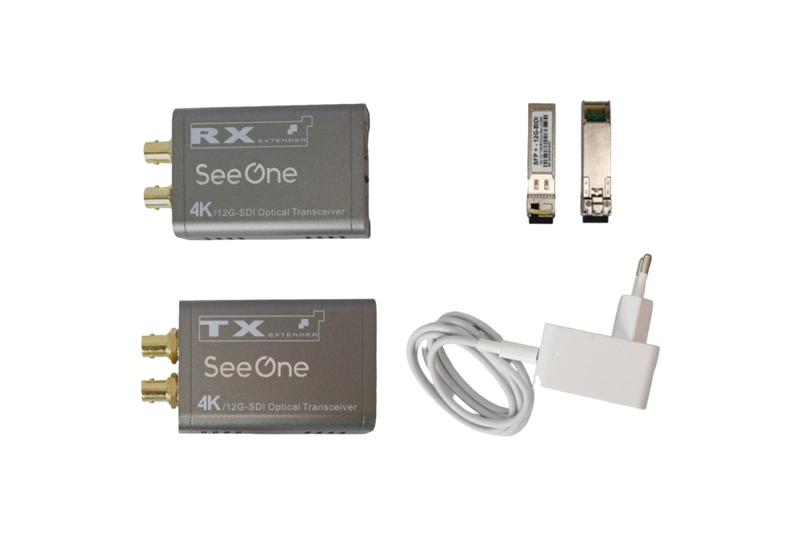 Imagem de Conversor Fibra 12G - 4K Seeone ( PAR TX - RX ) com SFP 12G