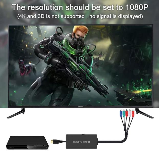 Imagem de Conversor HDMI para componente Dingsun HDMI para YPbPr 1080P