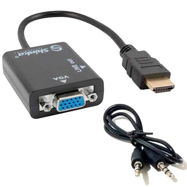 Imagem de Conversor Hdmi Para Entradas Vga Preto