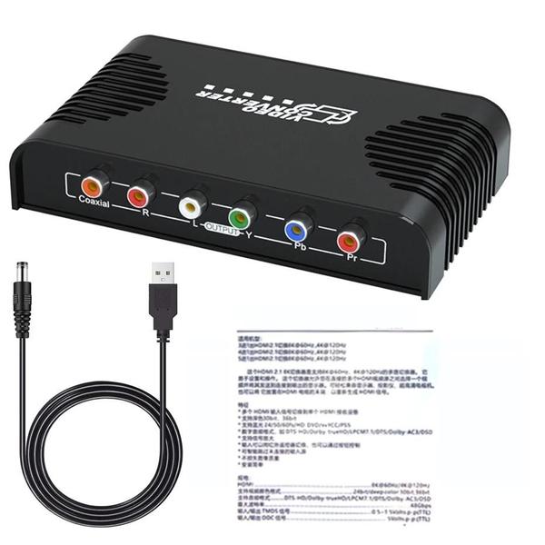 Imagem de Conversor HDMI para RGB/Componente (YPbPr) 1080p - Compatível com PS4, Xbox e DVD