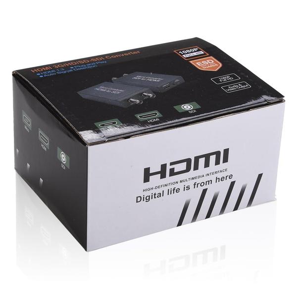 Imagem de Conversor HDMI para SDI SAIZHUO com 2 saídas SDI, preto