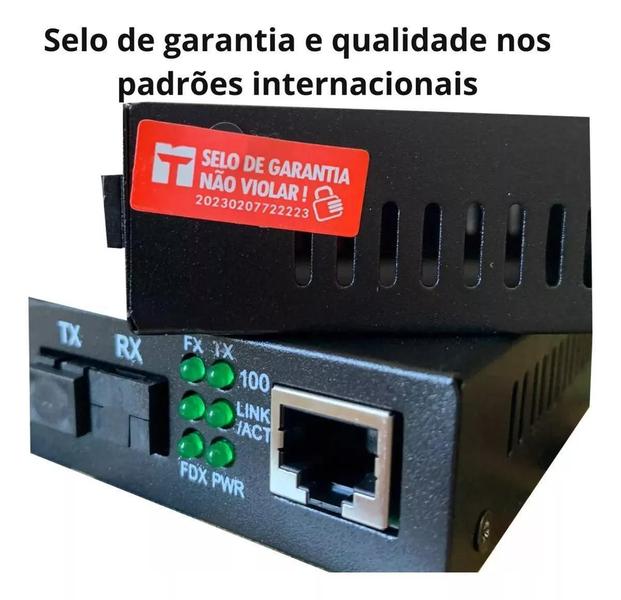 Imagem de Conversor Mídia Gigabit Fibra Óptica 10/100/1000 Mbps