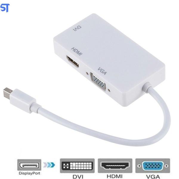 Imagem de Conversor Mini Displayport Dp Macho 1X3 Para Hdmi Dvi Vga