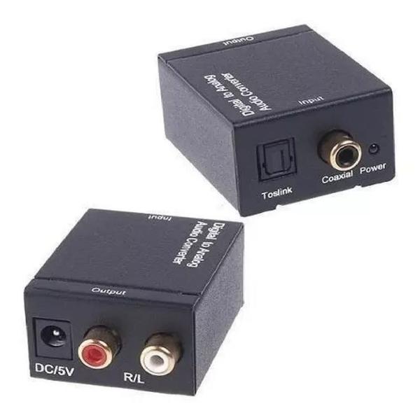 Imagem de Conversor Óptico Coaxial Digital Para Som Analógico Saída RCA - CAB61