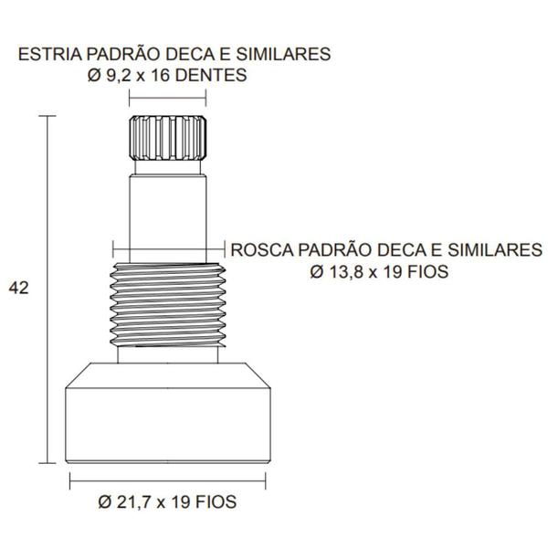 Imagem de Conversor para Registro de Pressão e Gaveta Docol