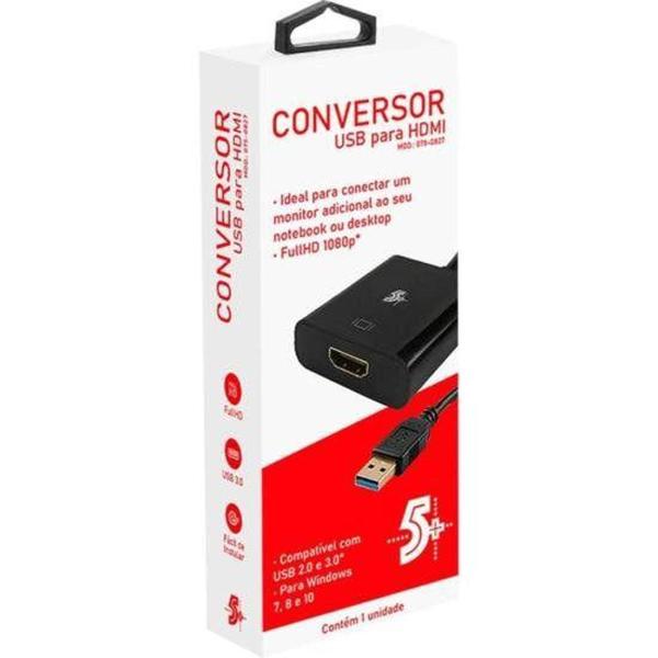 Imagem de Conversor Pix 075-0827 USB para HDMI 15cm - 5+