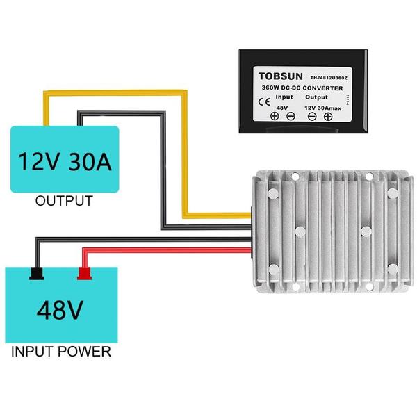 Imagem de Conversor redutor de tensão BZONE DC 48V para DC 12V 30A 360W