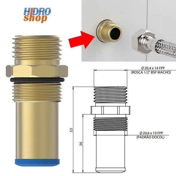 Imagem de Conversor Registro Docol para Ponto Agua 1/2" - 131630