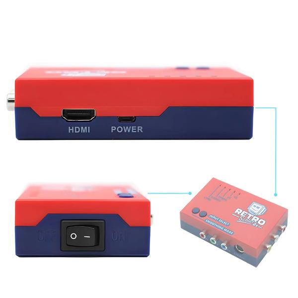 Conversor Retrogame AV para HDMI - Retroscaler 2x para PS2, N64, NES, Dreamcast e Saturn Imagem de Conversor Retrogame AV para HDMI - Retroscaler 2x para PS2, N64, NES, Dreamcast e Saturn