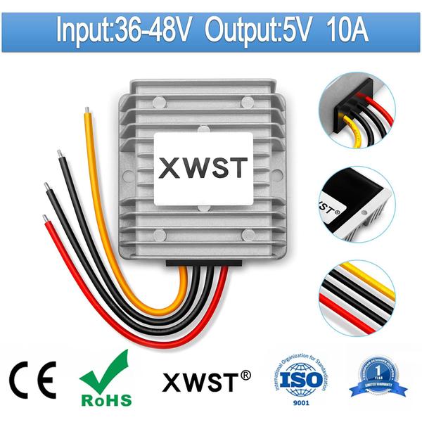 Imagem de Conversor Voltage Buck XWST DC 36V 48V para DC 5V 10A 50W