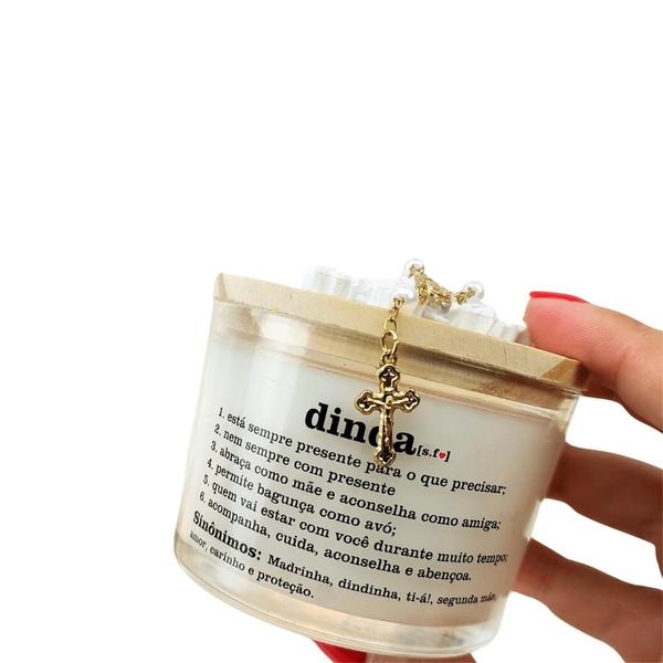 convite para padrinhos de batismo VELA PERFUMADA 100G DET - Bia art's Lembrancinhas Imagem de convite para padrinhos de batismo VELA PERFUMADA 100G DET