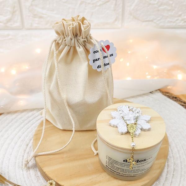 convite para padrinhos de batismo VELA PERFUMADA 100G DET - Bia art's Lembrancinhas Imagem de convite para padrinhos de batismo VELA PERFUMADA 100G DET