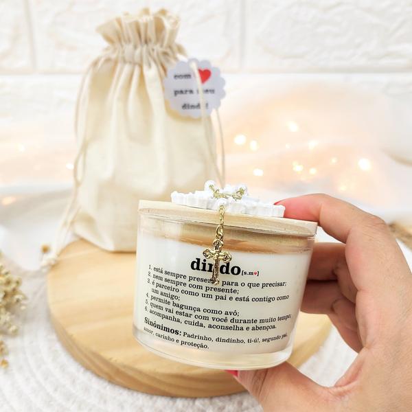 convite para padrinhos de batismo VELA PERFUMADA 100G DET - Bia art's Lembrancinhas Imagem de convite para padrinhos de batismo VELA PERFUMADA 100G DET