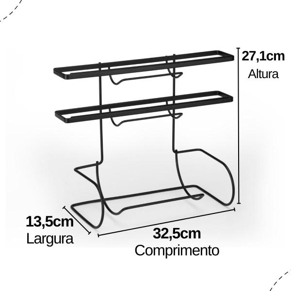 Imagem de Cook Home Organizador Para Rolo De Papel Com Serrilha Para Corte Utilidade Domestica Casa e Cozinha