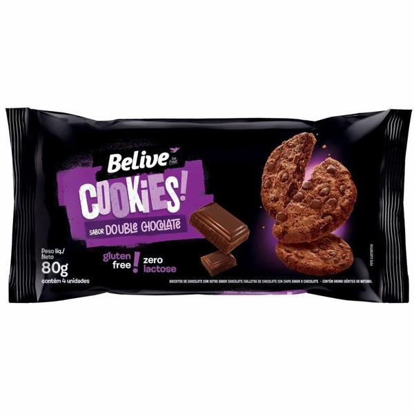 Cookie Belive Double Chocolate Zero Glúten 80G 10Un Imagem de Cookie Belive Double Chocolate Zero Glúten 80G 10Un