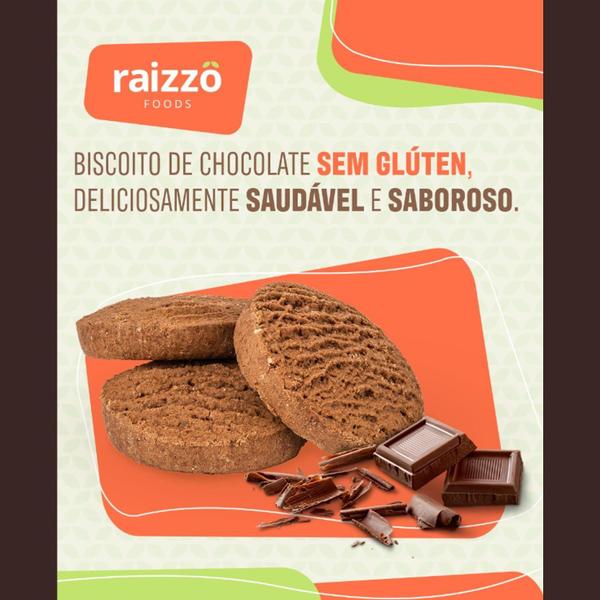 Cookie De Chocolate S/ Gluten Raizzô 120G - Raizzo Imagem de Cookie De Chocolate S/ Gluten Raizzô 120G