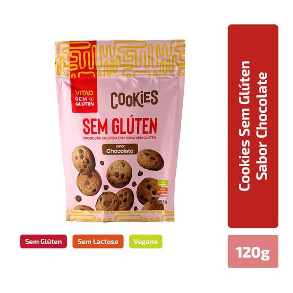 Cookie sem glúten sabor cacau 120g - Vitao - un Imagem de Cookie sem glúten sabor cacau 120g - Vitao - un
