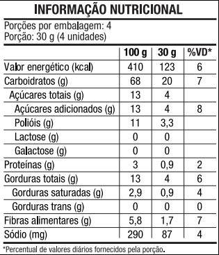 Cookie sem glúten sabor cacau 120g - Vitao - un Imagem de Cookie sem glúten sabor cacau 120g - Vitao - un