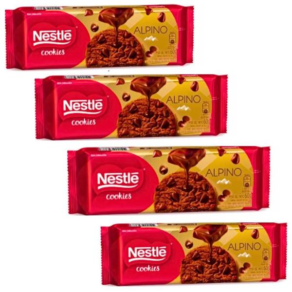 Imagem de Cookies Alpino Crocante com Gotas 4x60g