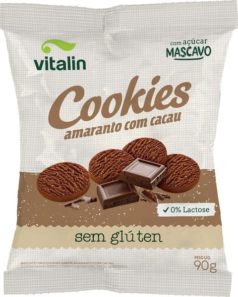 Imagem de Cookies Amaranto Com Cacau Sem Glúten Sem Lactose Vitalin 90 g