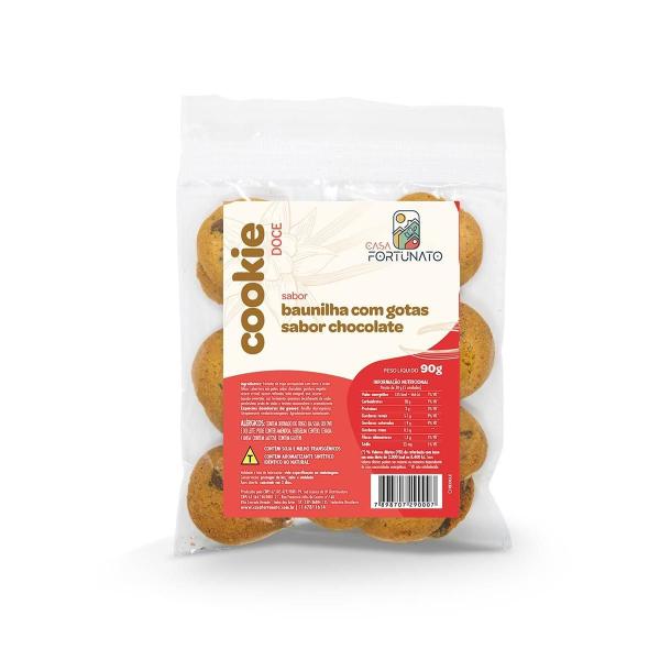 Imagem de Cookies Baunilha Gotas Sabor Chocolate 90G Casa Fortunato