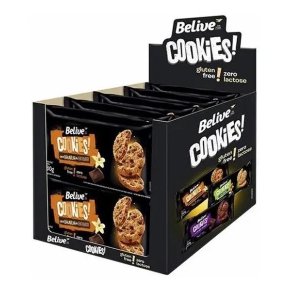 Cookies Belive Baunilha E Chocolate Sem Gluten 80G 10Un Imagem de Cookies Belive Baunilha E Chocolate Sem Gluten 80G 10Un