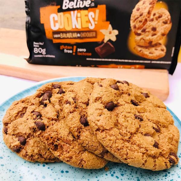 Cookies Belive Baunilha E Chocolate Sem Gluten 80G 10Un Imagem de Cookies Belive Baunilha E Chocolate Sem Gluten 80G 10Un