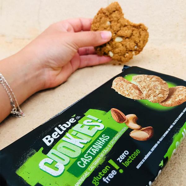 Cookies Belive Castanha (Sem Gluten & Sem Leite) 80g 10Un Imagem de Cookies Belive Castanha (Sem Gluten & Sem Leite) 80g 10Un