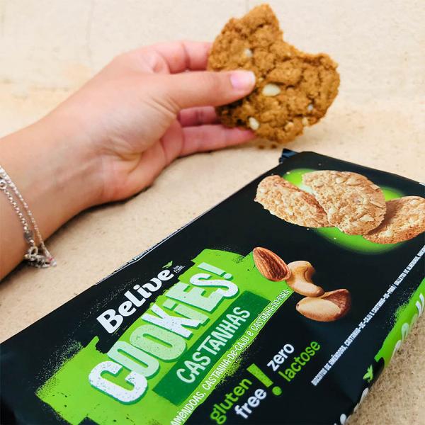 Imagem de Cookies BELIVE Castanha (Sem Gluten & Sem Leite) 80g (20 un)