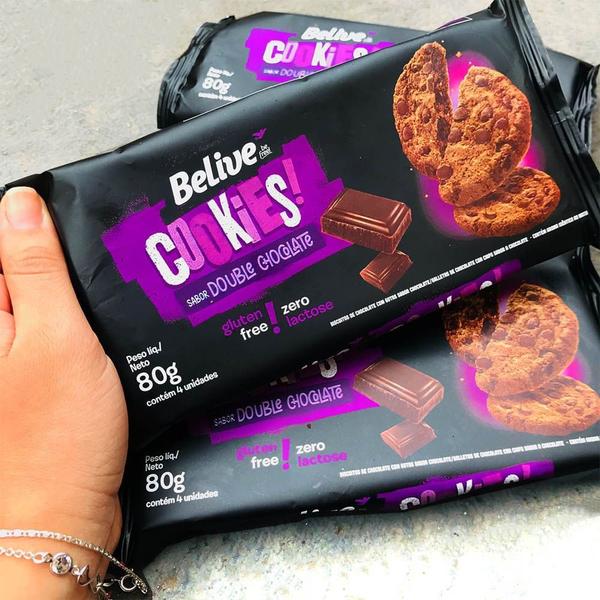 Imagem de Cookies Belive Double Chocolate sem Glúten 2 Caixas 10un 80g