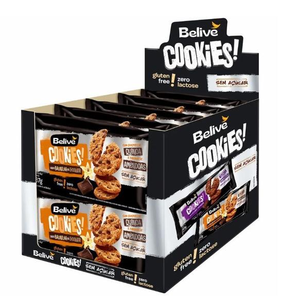 Imagem de Cookies Belive Zero Lactose, Açúcar e Glúten Baunilha com Chocolate 10 pcts de 67g cada