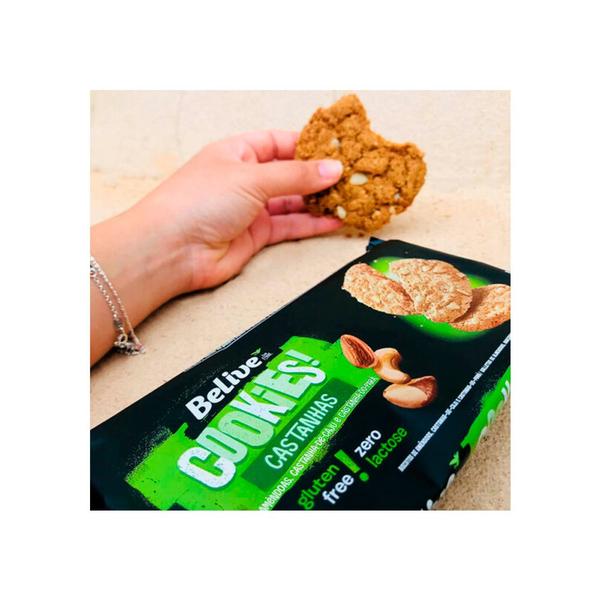 Imagem de Cookies Belive Zero Lactose e Glúten Castanhas 10 pcts de 80g cada