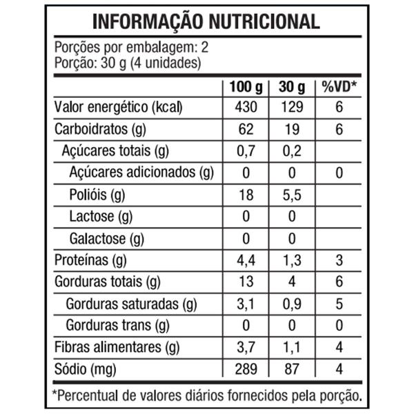 Imagem de Cookies De Chocolate Com Gotas De Chocolate Disney Sem Açúcar 20 Unidades 60g Cada Vitao