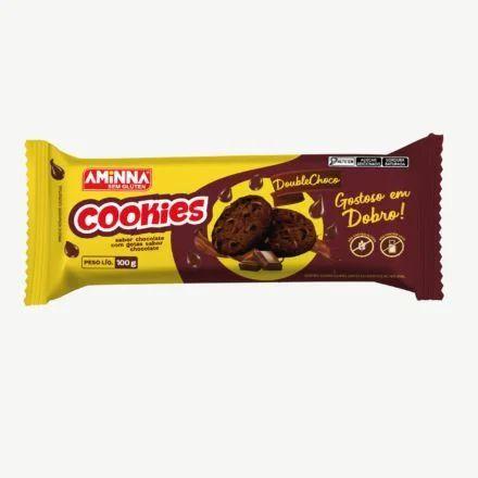 Imagem de Cookies Double Choco Sem Glúten Sem Leite Zero Lactose Aminna 100 g