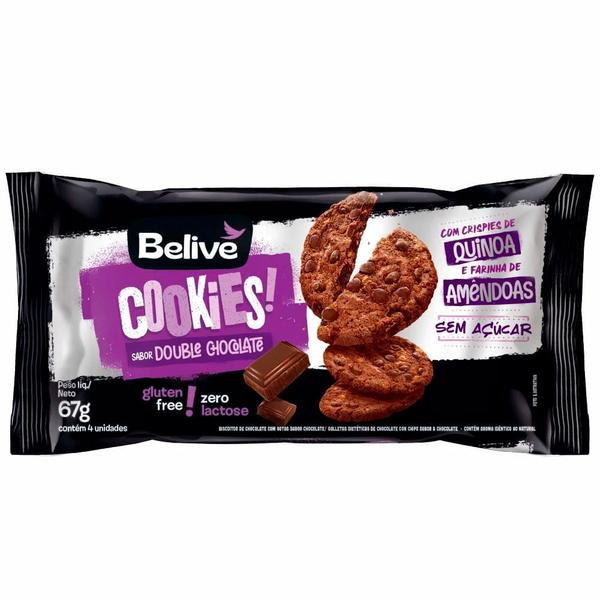 Cookies Double Chocolate Com Crispies de Quinoa Belive 67g Imagem de Cookies Double Chocolate Com Crispies de Quinoa Belive 67g