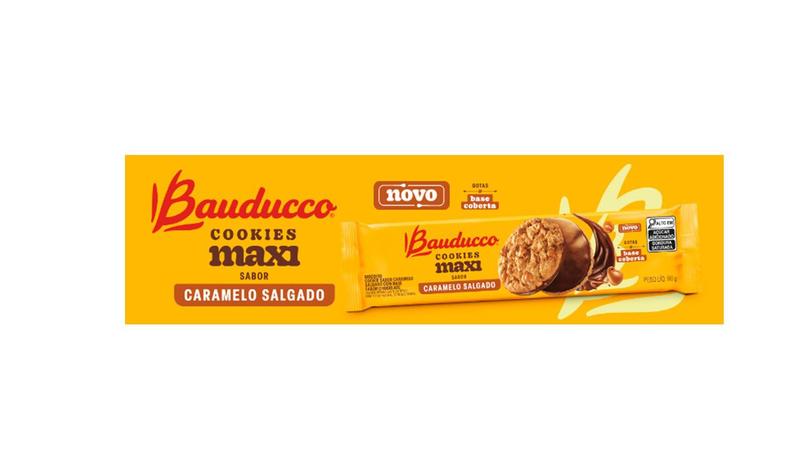 Imagem de Cookies Maxi Caramelo Salgado 96g - Bauducco Kit 3 Unidades