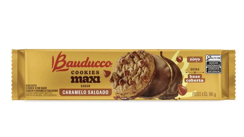 Cookies Maxi Caramelo Salgado 96g - Bauducco Kit 3 Unidades Imagem de Cookies Maxi Caramelo Salgado 96g - Bauducco Kit 3 Unidades