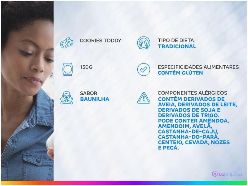 Cookies Tradicional Baunilha Toddy 150g Imagem de Cookies Tradicional Baunilha Toddy 150g