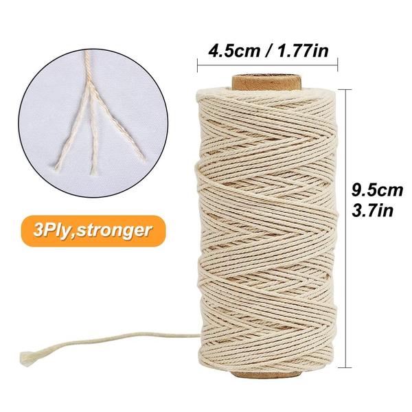 Imagem de Cooking Twine Tenn Well Butchers 100% algodão 100 mm 1,2 mm 3 camadas