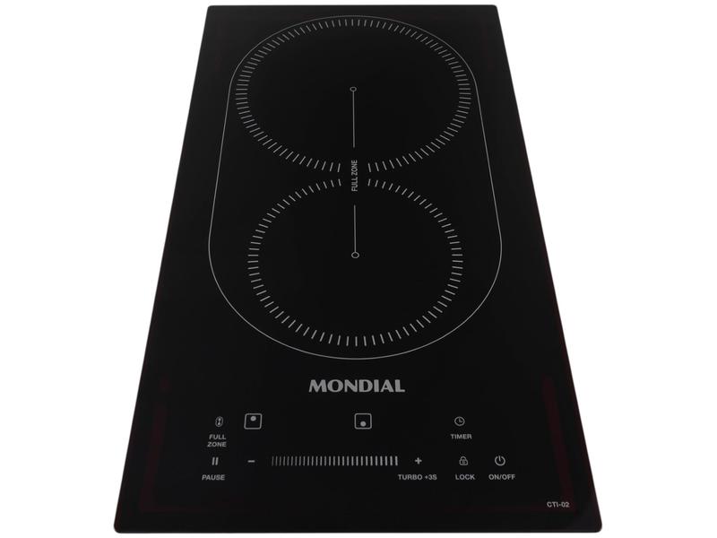 Cooktop 2 Bocas Indução Mondial Mesa de Vidro Timer Preto Touch Acendimento Automático CTI... Cooktop 2 Bocas Indução Mondial Mesa de Vidro Timer Preto Touch Acendimento Automático CTI...
