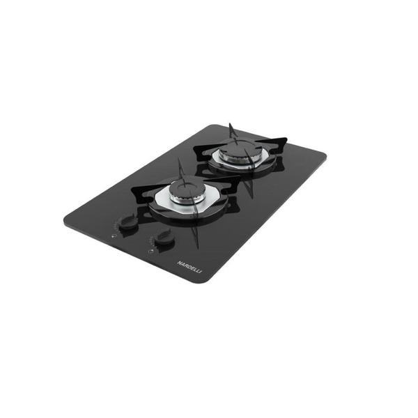 Imagem de Cooktop 2 Bocas Mesa de Vidro Flange Inox Bivolt Nardelli Preto